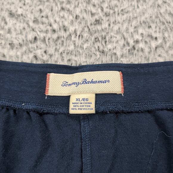 Tommy Bahama Pants Men Extra Large Blue Lounge Sleepwear Cotton Straight Leg - Picture 4 of 9